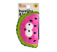 Huxley & Kent Tiny Tuff | Walter Melon | Extra Tough Toy for Small Pups | Funny Dog Toy | Features Squeaker, Crinkle | Machine Washable