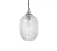 Huxley Prismatic Pineapple Glass Pendant Light - Nickel - Se Home