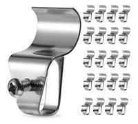 HUXOR 20 Pack Vinyl Siding Clips Hooks, No-Hole Needed Siding Hangers for Outdoor Mounted Blink, Arlo, Ring Home Security Cameras, Stainless Steel
