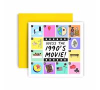 Huxters 1990's Movie 30th Birthday Card - Guess the Iconic Films - Unisex-Adults - Birthday - 1990s Movies