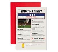 Huxters 30th Birthday Card for Men - 1996 Sporting Times Newspaper Design - Born in 1996 Sports Gift for Him