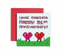 Huxters 31st Anniversary Love! Funny Cards for Him and Her Level Complete Wedding Card Envelope