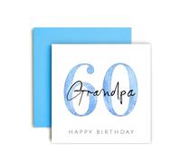Huxters 60th Birthday card for Grandpa Special Birthday cards for Men Him - (60th Grandpa)