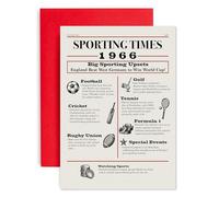 Huxters 60th Birthday Card for Men - 1966 Sporting Times Newspaper Design - Born in 1966 Sports Gift for Him