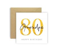 Huxters 80th Birthday card for Grandpa Special Birthday cards for Men Him - (80th Grandpa)