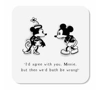 Huxters Anniversary Birthday Coasters for Men and Women - I'd Agree with You Minnie - Husband Wife Boyfriend and Girlfriend Valentines - Coasters for her women 9cm