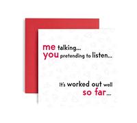 Huxters Anniversary Card for Husband and Wife - Witty Anniversary Cards -Funny Birthday Card for Him and Her - Luxurious Valentine's Cards for Husband with Vivid Colors - 148 x 148mm