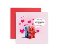 Huxters Anniversary Cards for Women and Her Him and Men - Don't Lego Enjoy the Ride - Husband Wife Girlfiend Boyfriend Valentines 14.8cm (Anniversary)