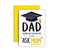 Huxters Birthday Card for Dad Ask Your Mother Funny Father's Day Card for Him - 14.8cm (Best Advice)