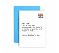 Huxters Birthday Card for Dad British and Polite Nod Funny Father's Day Card for Him - 14.8cm (Emotional Nod Fathers Day)