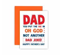 Huxters Birthday Card for Dad Funny Dad Jokes Father's Day Card for Him - 14.8cm (Jokes)