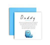 Huxters Birthday Card for Daddy Little Monster Poem Cute Father's Day Special card from Son - 14.8cm (Son)