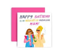 Huxters Birthday Card for Mum - To an Absolutely Fabulous Mum - Gift Card Funny- 14.8cm (Mum)