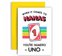 Huxters Birthday Card for Nana Your Numero Uno Nana Mother's Day Card for Her - 14.8cm (Nana)