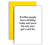Huxters Birthday Cards - A5 Funny Birthday Card for Women - Friends for her birthfay card - Paper Birthday Gift Card - with Colourful Yellow Envelope - Ideal for Best Friend, Sister (21 million)