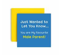 Huxters Birthday Cards for Dad Like Favourite Male Parent Fathers Day - Dad Birthday Card for him - Funny Fathers Day Card for Dad Fun Happy Birthday - 14.8cm (Favourite Male)
