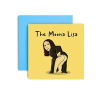 Huxters Birthday Cards for Men and Women - Happy Birthday Mona Lisa! Card for her Mum sister Friend Birthday Card for Brother Uncle Grandad - Funny Birthday Card