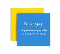 Huxters Birthday Cards for Men - Happy Birthday Increasing Valuel Happy Birthday Card for Birthday - Friend Birthday Card for Brother Uncle Grandad - Funny Birthday Card