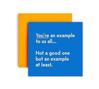 Huxters Birthday Cards for Men - Happy Birthday You're a Bad Example Happy Birthday Card for Birthday - Friend Birthday Card for Brother Uncle Grandad - Funny Birthday Card