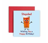 Huxters Birthday Cards for Men - Have a Hoppy Birthday Stepdad Birthday Card for him - Funny Fathers Day Card for Stepdad Fun Beer Happy Birthday - 14.8cm (Stepdad)