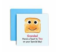 Huxters Birthday Cards for Men - Special Toast to Grandad Birthday Card - Funny Birthday Card for Grandpa with Recyclable Envelope Included for Grandad (Grandad)