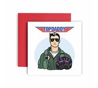 Huxters Birthday Cards for Men - Top Daddy Birthday Card for him - Funny Fathers Day Card for Daddy Fun Happy Birthday - 14.8cm (Daddy)