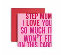 Huxters Birthday Cards for Women - I Love You Stepmum Birthday Card for her - Funny Mother's Day Card for Stepmum Fun Love Happy Birthday - 14.8cm (Stepmum)