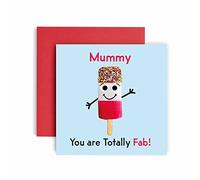 Huxters Birthday Cards for Women - You're Fab Ice Lolly Birthday Mummy Birthday Card for him - Funny Mothers Day Card for Fun Lolly Happy Birthday - 14.8cm (Mummy)