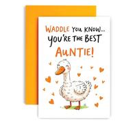 Huxters Birthday Day Card for Auntie Mother's Day Card - You are a Quacking Auntie Goose - 14.8cm (Auntie)
