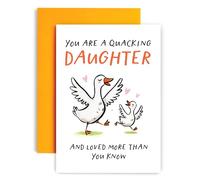 Huxters Birthday Day Card for Daughter Sweet and Fun Card - You are a Quacking Daughter Goose - 14.8cm (Daughter)