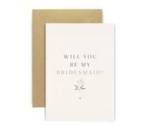 Huxters Bridesmaid Proposal Card - “Will You Be My Bridesmaid?” Elegant Wedding Party Card for Friend, Sister or Best Friend - Thoughtful Bridal Party Invite Card (Bridesmaid)