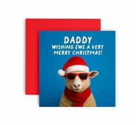 Huxters Christmas card for Daddy - Wishing Ewe the Best Xmas Cards (Daddy)