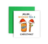 Huxters Christmas Card for Mum Her Women - Fantastic Xmas Stick Cards - Seasons Greetings Funny Chistmassy Laughs (Mum)