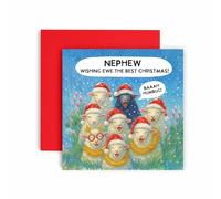 Huxters Christmas card for Nephew - Wishing Ewe the Best Xmas Cards (Nephew)