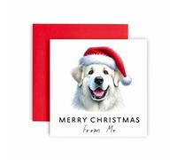 Huxters Christmas Card from the Dog - Great Pyrenees - Merry Christmas to Dog Mum and Dog Dad - Christmas Card from the Dog to Friends Family First Christmas (Great Pyrenees)