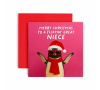 Huxters Christmas card - Xmas to a Flippin' Great Niece Xmas Cards (Niece)