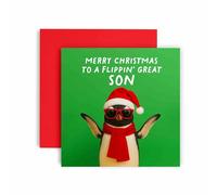 Huxters Christmas card - Xmas to a Flippin' Great Son Xmas Cards (Son)