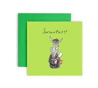 Huxters Congratulations Card for Passing Exams and Graduation - You Passed Smartass - A Levels University Degree - Well done - 14.8cm