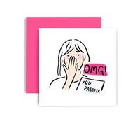 Huxters Congratulations on Passing Your Exams - Clever Student Exam A evel GCSE University Congratulations Card - 14.8cm (Style 1)