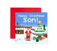Huxters Cool Christmas Card for Son - Christmas Gaming Gamer - Christmas card for him and Men - Son Uncle Brother Son Card - 14.8cm (Son)