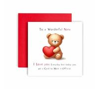 Huxters Cute Birthday Card for Nana Mother's Day Card for Nana Bear Heart I Love you Everyday Card to Prove it Card for Her Women Nana - 14.8cm (Nana)