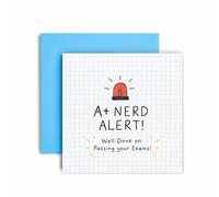 Huxters Exam congratulations Card You passed Your Exams Well Done Cards You're an A Plus Human - (A Plus Nerd)