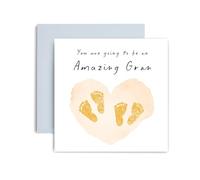 Huxters Expecting Twins Baby Card You are Going to Be Amazing Twin Gran Announcement Shower We're Pregnant - 14.8cm (Expecting Twin Gran)