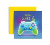 Huxters Fun Gaming 6th Birthday Card for Boys Gamer Birthday - 14.8cm (6th)