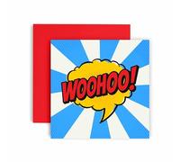 Huxters Fun Woo Hoo You did it Exam Congratulatons Card A Level GCSE Sat University Card for - Brother Sister Friend Son Daughter Nephew 14.8cm (Woo Hoo)