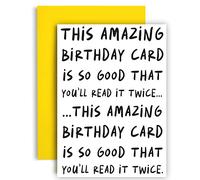 Huxters Funny Birthday Card - A5 Happy Birthday Card her for friend - gifts for women friends - Birthday Card for Him and Her - Ideal for Friends, Family, Colleagues - Blank Interior (So good)