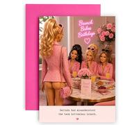 Huxters Funny Birthday Card for Her - “Belinda Had Misunderstood the Term Bottomless Brunch” - Cheeky Adult Humour Birthday Card for Women, Best Friend or Sister (Bottomless Brunch)