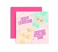 Huxters Funny Birthday Card for Her Friends - Besties Sister Daughter Granddaughter Girlfriend - La Monster Design - (La Best)