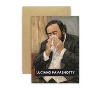 Huxters Funny Birthday Card for Music Lovers Friends - Luciano Pavasnotty Opera Classical Music Pun Card - Singing Gift Idea