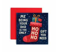 Huxters Funny Christmas Card for Dad - Me Being Your is the Only Gift You Need Xmas Cards (Dad)